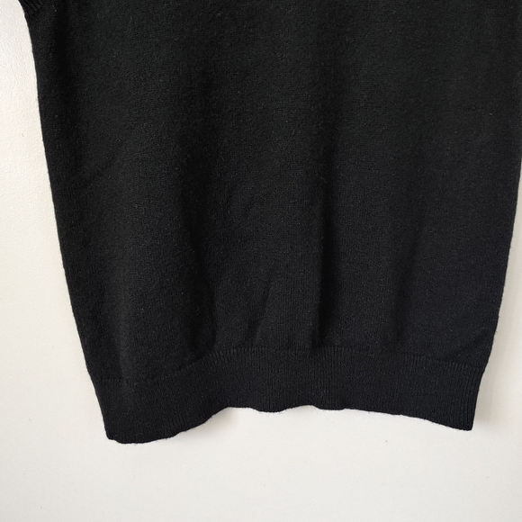 Tommy Hilfiger Premium Lambswool Vest Sweater Knit Size Medium Black - Picture 8 of 15